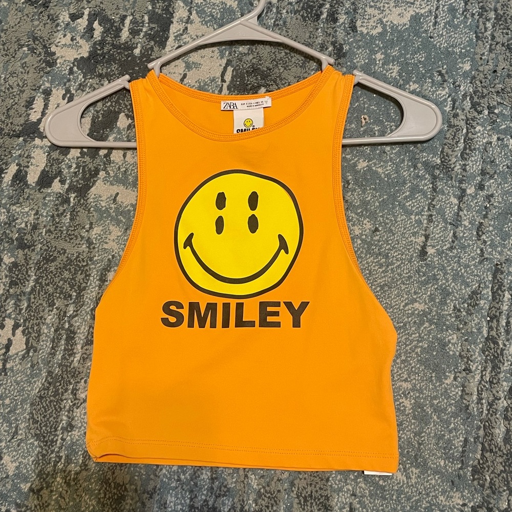 Zara Smiley crop top